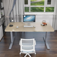 140cm Standing Desk Height Adjustable Sit Stand Motorised Grey Dual Motors Frame White Top Furniture > Office V255-DMG-140W Online Furniture