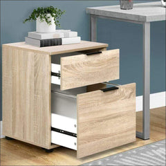 2 Drawer Filing Cabinet Office Shelves Storage Drawers Cupboard - ozily