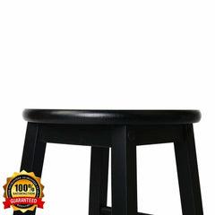 2 X Bar Stool Wooden - Natural and Black - ozily