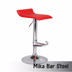 2X Red Bar Stools Faux Leather Low Back Adjustable Crome Base Gas Lift Slim Seat Swivel Chairs - ozily