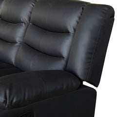 3+2 Seater Recliner Sofa In Faux Leather Lounge Couch in Black Furniture > Sofas V43-SET-FAN-3+2-BL Online Furniture