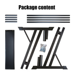 3-Tier Weights and Barbell Storage Rack Barbell Dumbbell Kettlebell Weight Plate Sports & Fitness > Fitness Accessories V201-RACK0003BL8AU Online Furniture