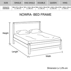 4 Pieces Bedroom Suite in Solid Wood Veneered Acacia Construction Timber Slat King Size Oak Colour Bed, Bedside Table & Tallboy Furniture > Bedroom V43-BDS-NOW-4PC-TBY-KOK Online Furniture