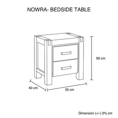 4 Pieces Bedroom Suite in Solid Wood Veneered Acacia Construction Timber Slat King Size Oak Colour Bed, Bedside Table & Tallboy Furniture > Bedroom V43-BDS-NOW-4PC-TBY-KOK Online Furniture