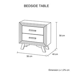 4 Pieces Bedroom Suite King Size Silver Brush in Acacia Wood Construction Bed, Bedside Table & Dresser Furniture > Bedroom V43-BDS-SSH-4PC-DRS-K Online Furniture