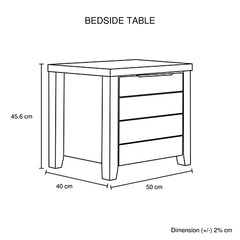 4 Pieces Bedroom Suite Natural Wood Like MDF Structure King Size Oak Colour Bed, Bedside Table & Dresser Furniture > Bedroom V43-BDS-CEL-4PC-DRS-KOK Online Furniture