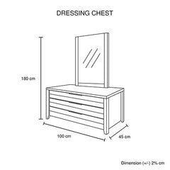 4 Pieces Bedroom Suite Natural Wood Like MDF Structure King Size Oak Colour Bed, Bedside Table & Dresser Furniture > Bedroom V43-BDS-CEL-4PC-DRS-KOK Online Furniture