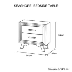 4 Pieces Bedroom Suite Queen Size Silver Brush in Acacia Wood Construction Bed, Bedside Table & Dresser Furniture > Bedroom V43-BDS-SSH-4PC-DRS-Q Online Furniture