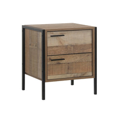 4 Pieces Bedroom Suite with Particle Board Contraction and Metal Legs Queen Size Oak Colour Bed, Bedside Table & Tallboy Furniture > Bedroom V43-BDS-MASQOK-4PC Online Furniture