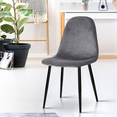 4 X Dining Chairs Dark Grey - ozily