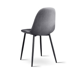 4 X Dining Chairs Dark Grey - ozily