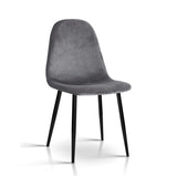 4 X Dining Chairs Dark Grey