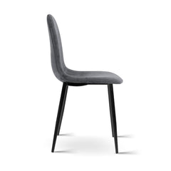 4 X Dining Chairs Dark Grey - ozily