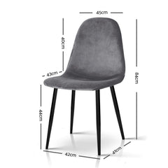 4 X Dining Chairs Dark Grey - ozily