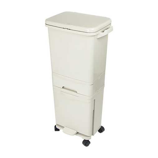 42L Rubbish Bin Waste Trash Can Pedal Recycling Kitchen Wheel 2 Compartment Home & Garden > Kitchenware V63-834811 Online Furniture