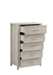 5 Chest Of Drawers Tallboy In White Oak Furniture > Bedroom V80-SV-T5B7410-WW Online Furniture