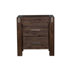 5 Pieces Bedroom Suite in Solid Wood Veneered Acacia Construction Timber Slat Double Size Chocolate Colour Bed, Bedside Table, Tallboy & Dresser Furniture > Bedroom V43-BDS-NOW-5PC-TBY-DRS-DCH Online Furniture