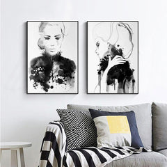50cmx70cm Watercolor Sketch 2 Sets Black Frame Canvas Wall Art Home & Garden > Wall Art V207-1350 Online Furniture