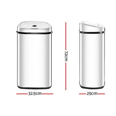 50L Stainless Steel Motion Sensor Rubbish Bin Home & Garden > Kitchen Bins SB-50L-S02-A Online Furniture