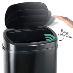 58L Motion Sensor Rubbish Bin - Black - ozily