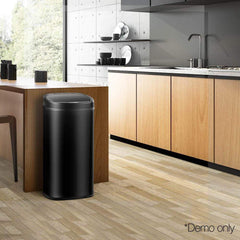 58L Motion Sensor Rubbish Bin - Black - ozily