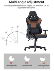 7 RGB Lights Bluetooth Speaker Gaming Chair Ergonomic Racing chair 165° Reclining Gaming Seat 4D Armrest Footrest Black Furniture > Bar Stools & Chairs V255-GCHAIR-34-BBLACK Online Furniture