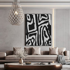 80cmx120cm Abstract Black Artwork Black Frame Canvas Wall Art Home & Garden > Wall Art V207-1471 Online Furniture