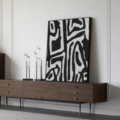 80cmx120cm Abstract Black Artwork Black Frame Canvas Wall Art Home & Garden > Wall Art V207-1471 Online Furniture