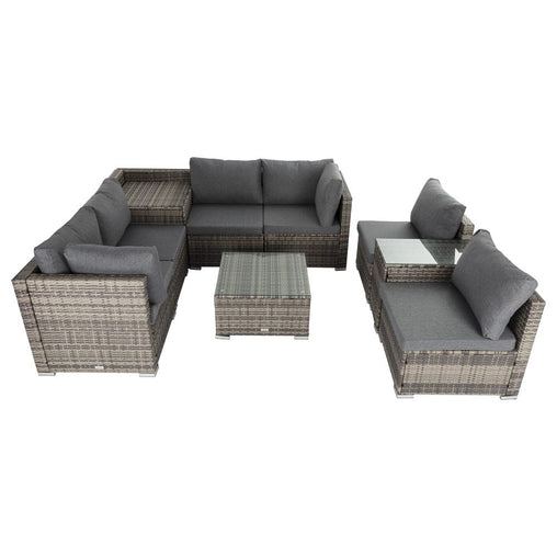 9-Piece Outdoor Setting Furniture > Outdoor V264-OTF-530S-LGR-OTF-509-LGR Online Furniture