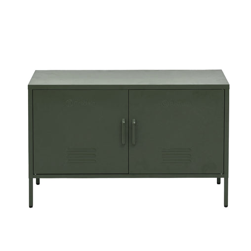 ArtissIn Base Metal Locker Storage Shelf Organizer Cabinet Buffet Sideboard Green - ozily