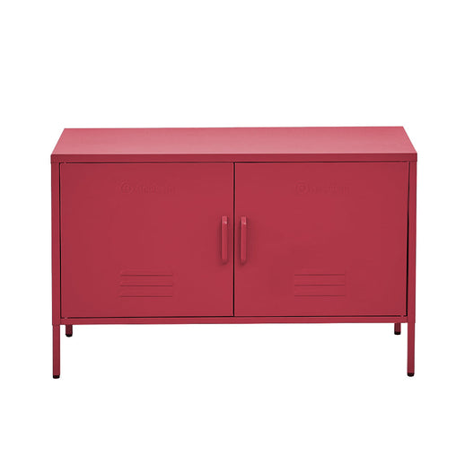 ArtissIn Buffet Sideboard Locker Metal Storage Cabinet - BASE Pink - ozily
