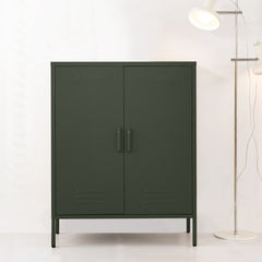 ArtissIn Buffet Sideboard Locker Metal Storage Cabinet - SWEETHEART Green - ozily