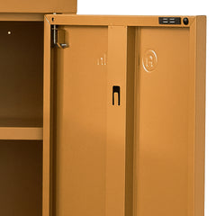 ArtissIn Sweetheart Metal Locker Storage Shelf Shoe Cabinet Buffet Sideboard Yellow - ozily
