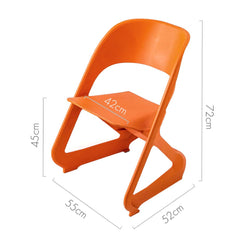 ArtissIn Set of 4 Dining Chairs Office Cafe Lounge Seat Stackable Plastic Leisure Chairs Orange - ozily