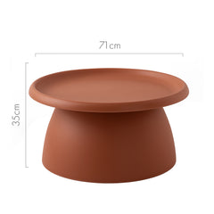 ArtissIn Coffee Table Mushroom Nordic Round Large Side Table 70CM Pink - ozily
