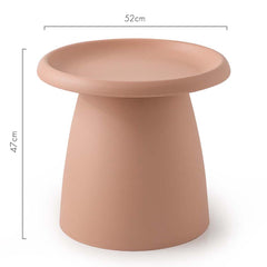 ArtissIn Coffee Table Mushroom Nordic Round Small Side Table 50CM Pink - ozily