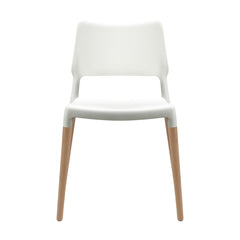 Artiss Set of 4 Wooden Stackable Dining Chairs - White - ozily