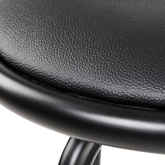Artiss Set of 2 PU Leather Bar Stools - Black and Steel - ozily