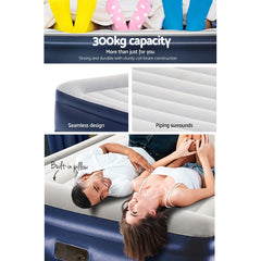 Bestway King Air Bed Inflatable Mattress Sleeping Mat Battery Built-in Pump - ozily