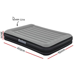 Bestway Air Bed Beds Mattress Premium Inflatable Built-in Pump Queen Size - ozily
