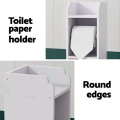 Artiss Bathroom Cabinet Toilet Roll Holder Tissue Organizer 3 Tier Floor Cabinet - ozily