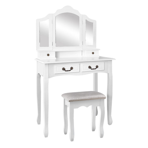 Artiss Dressing Table with Mirror - White - ozily