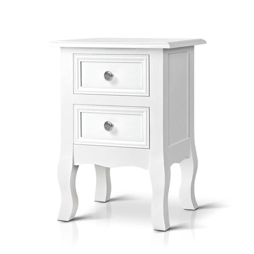Artiss Bedside Tables Drawers Side Table French Storage Cabinet Nightstand Lamp - ozily