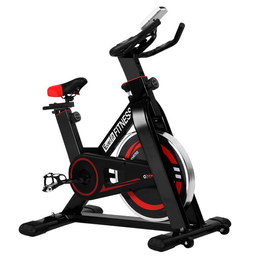 Everfit Spin Exercise Bike Cycling Fitness Commercial Home Workout Gym Black - ozily
