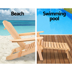 Gardeon Outdoor Furniture Sun Lounge Chairs Beach Chair Recliner Adirondack Patio Garden - ozily