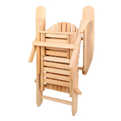 Gardeon 2PC Adirondack Outdoor Chairs Wooden Sun Lounge Patio Furniture Garden Natural - ozily