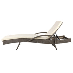 Gardeon Set of 2 Outdoor Sun Lounge Chair with Cushion- Grey - ozily
