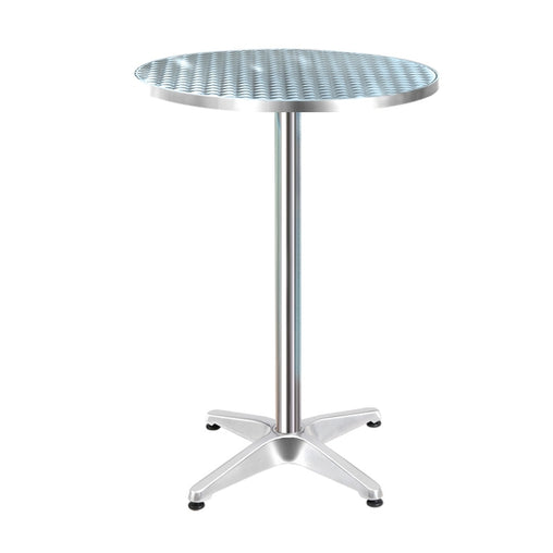 Gardeon Outdoor Bar Table Indoor Furniture Adjustable Aluminium Round 70/110cm - ozily