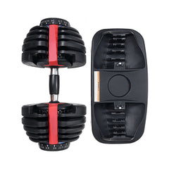 2Pcs 24kg Adjustable Dumbbell Weight Dumbbells Plates Home Gym Fitness Exercise - ozily