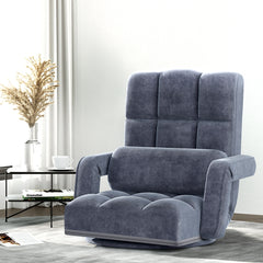 Artiss Floor Lounge Sofa Bed Swivel Charcoal - ozily